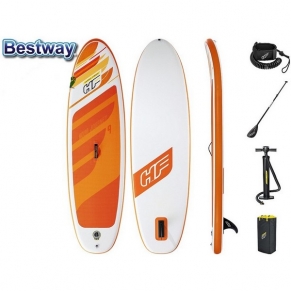 Bestway - Надуваем SUP борд AquaJorney 9, 274x76x12 cm, с гребло, помпа, лиш и раница за съхранение в комплекта